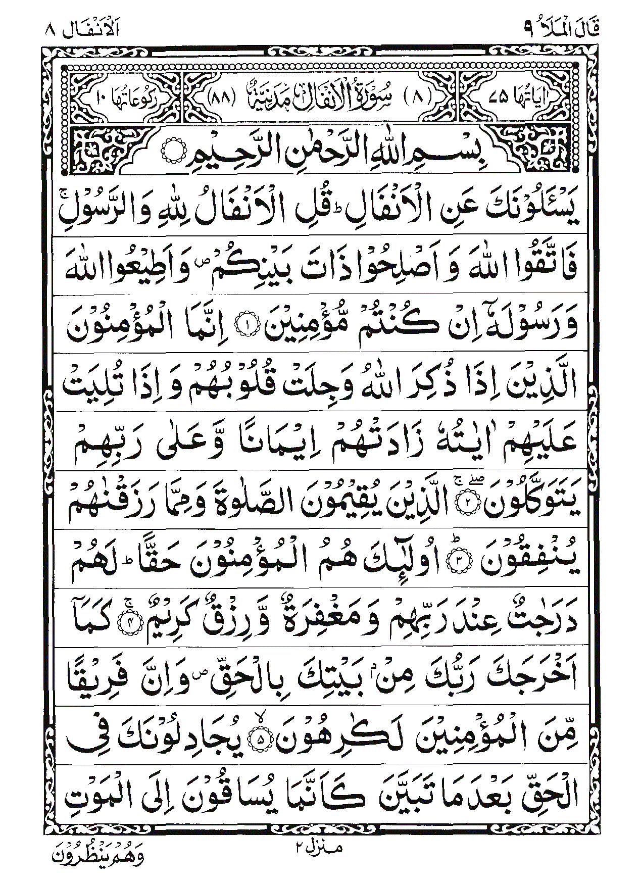 Surah Al-Anfal Page 1